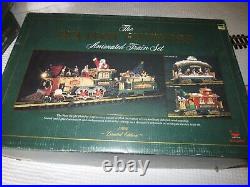 The HOLIDAY EXPRESS Animated Christmas Train Set #380 New Bright 1996 In Box