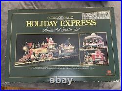 The HOLIDAY EXPRESS Animated Christmas Train Set #380 New Bright 1996s
