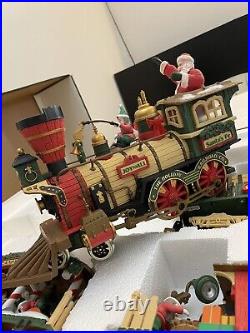 The HOLIDAY EXPRESS Animated Christmas Train Set #380 New Bright 1996s