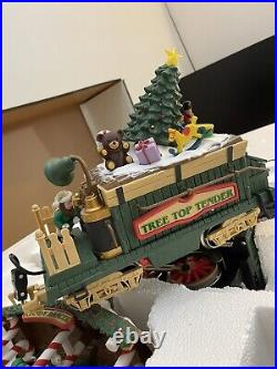 The HOLIDAY EXPRESS Animated Christmas Train Set #380 New Bright 1996s