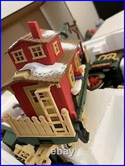 The HOLIDAY EXPRESS Animated Christmas Train Set #380 New Bright 1996s