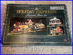 The HOLIDAY EXPRESS Animated Christmas Train Set #380 VINTAGE 1996 Santa
