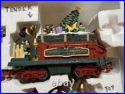 The HOLIDAY EXPRESS New Bright Animated Christmas Train Set #387 1996