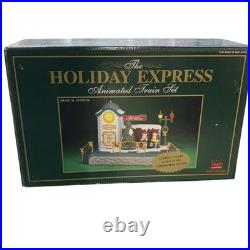 The Holiday Express Animated Train Set Musical Station Plays Songs