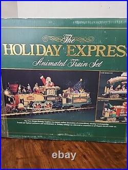 The Holiday Express Christmas Animated Electric Train Set New Bright 1996 Tested