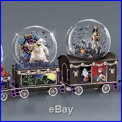 The Nightmare Before Christmas Musical Glitter Globe Train set of five train car