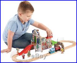 Thomas & Friends Wooden Railway Train Set Playset Cargo Car Santa Christmas Gift
