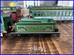 Thomas Kinkade Christmas Express Hawthorne Village Locomotive Bachmann 4 Cars