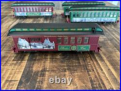 Thomas Kinkade Christmas Express Hawthorne Village Locomotive Bachmann 4 Cars