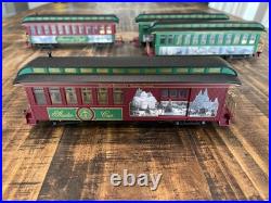 Thomas Kinkade Christmas Express Hawthorne Village Locomotive Bachmann 4 Cars