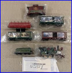 Thomas Kinkade Christmas Express Rare Full SteamPassenger & Freight Set With Track