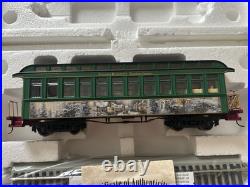 Thomas Kinkade Christmas Express Train Set 9 Pc Hawthorne Village Bachmann COAs