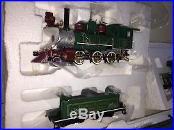 Thomas Kinkade Hawthorne Christmas Village Train Set Locomotive 4 Cars Bachmann