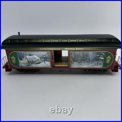Thomas Kinkade Hawthorne Village Christmas Express Train Set Red 8 Pcs