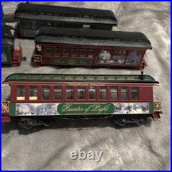 Thomas Kinkades Christmas Express Train Set Engine 9 Cars & Track
