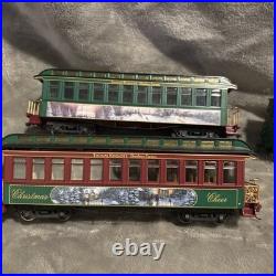 Thomas Kinkades Christmas Express Train Set Engine 9 Cars & Track
