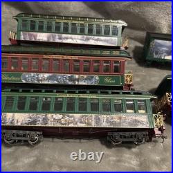 Thomas Kinkades Christmas Express Train Set Engine 9 Cars & Track
