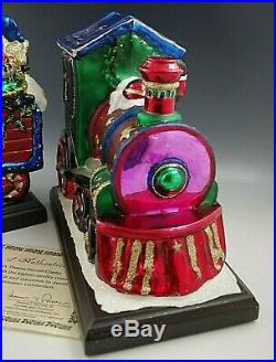 Thomas Pacconi 2006 Train And Car Set Handblown Mercury Glass Christmas Large