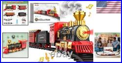 Toy Train Set for Kids Lights Smoke Sound Christmas Tree Toddler Model