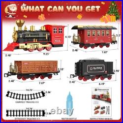 Toy Train Set for Kids Lights Smoke Sound Christmas Tree Toddler Model Toy Train Set for Kids Lights Smoke Sound Christmas Tree Toddler Model