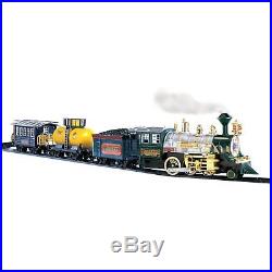 Traditional Christmas Tree Train Set Battery Operated With Sounds Lights Smoke