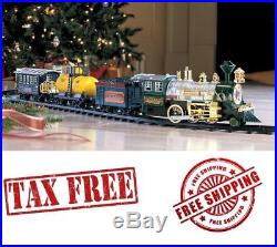 Traditional Christmas Tree Train Set Battery Operated With Sounds Lights Smoke