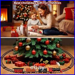 Train Christmas Set Express Toy Tree Electric Holiday Kids Sound Tracks Lights