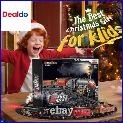 Train Set Alloy Train Toys for Boys WithGlowing Carriage, Toy Train WithSmokes, Lig