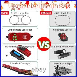 Train Set, Christmas Train Sets for around the Tree Electric Train Set with Stea Train Set, Christmas Train Sets for around the Tree Electric Train Set with Stea