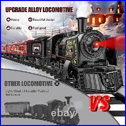 Train Set, Christmas Train withGlowing Passenger Carriages Metal Electric Train fo
