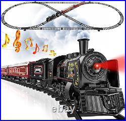 Train Set, Christmas Tree Train Toys with Luxury Tracks & Glowing Passenger Cars