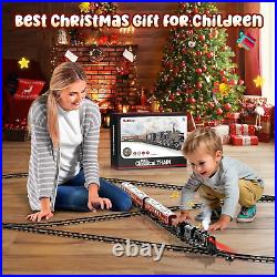 Train Set, Christmas Tree Train Toys with Luxury Tracks & Glowing Passenger Cars