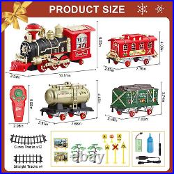 Train Set, Extra Large Christmas Train Set with Remote Control, Luxury Toy Train
