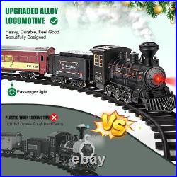 Train Set, Metal Alloy Electric Trains with Smoke, Sounds & Lights Christmas Gift