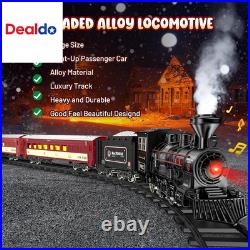Train Set Metal Train Toys with Luxury Tracks and Glowing Passenger, Christmas