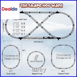 Train Set Metal Train Toys with Luxury Tracks and Glowing Passenger, Christmas