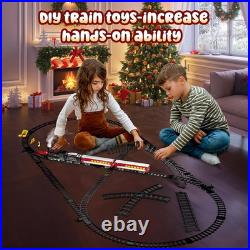 Train Set Metal Train Toys with Luxury Tracks and Glowing Passenger, Christmas Train Set Metal Train Toys with Luxury Tracks and Glowing Passenger, Christmas