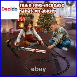 Train Set Metal Train Toys with Luxury Tracks and Glowing Passenger, Christmas