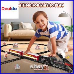 Train Set Metal Train Toys with Luxury Tracks and Glowing Passenger, Christmas