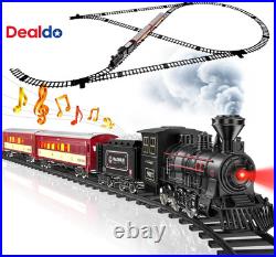 Train Set Metal Train Toys with Luxury Tracks and Glowing Passenger, Christmas