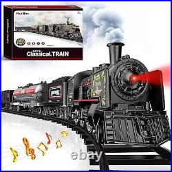 Train Set Realistic Sounds, Lights & Smoke Steam Locomotive Christmas Toys