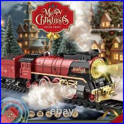 Train Set Remote Control Christmas Electric Tree Track Around withcargo Tracks Kid
