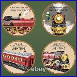 Train Set Remote Control Christmas Electric Tree Track Around withcargo Tracks Kid