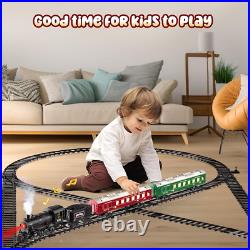 Train Set, Remote Control Train Toys with Luxury Track & Glowing Passenger Carri