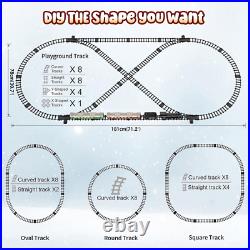 Train Set, Remote Control Train Toys with Luxury Track & Glowing Passenger Carri