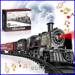 Train Set WithGlowing Passenger Carriages, Metal, Electric WithSmoke Sound & Light