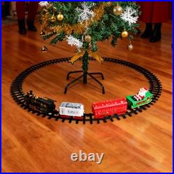 Train Set for Under Christmas Tree, Electric Toy Train with Lights & Music