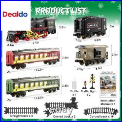 Train Set with Glowing Passenger Carriages for under Christmas Tree, Electric Tra Train Set with Glowing Passenger Carriages for under Christmas Tree, Electric Tra