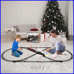 Train Set with Remote Control, Electric Train Track Around Christmas Tree WithCargo