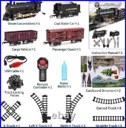 Train Set with Remote Control, Electric Train Track Around Christmas Tree WithCargo Train Set with Remote Control, Electric Train Track Around Christmas Tree WithCargo